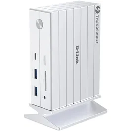 D-Link Docking Station Thunderbolt 4 DUF-E01 14 en 1, 5xUSB, 2xUSB-C, 2xThunderbolt, DisplayPort, HDMI 4K, RJ45, Jack 3.5 mm, Lector Tarjetas, Blanco